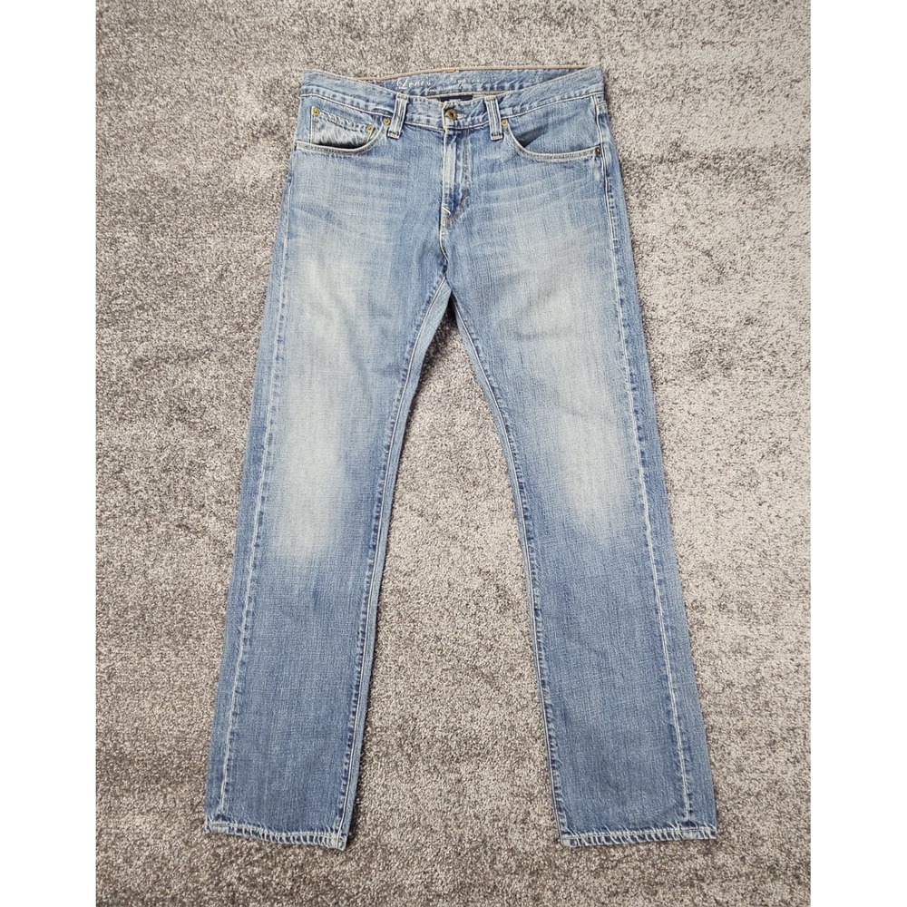 Levi's Hesher Regular Straight Jeans Men's 32x32 Made USA Light Wash Denim